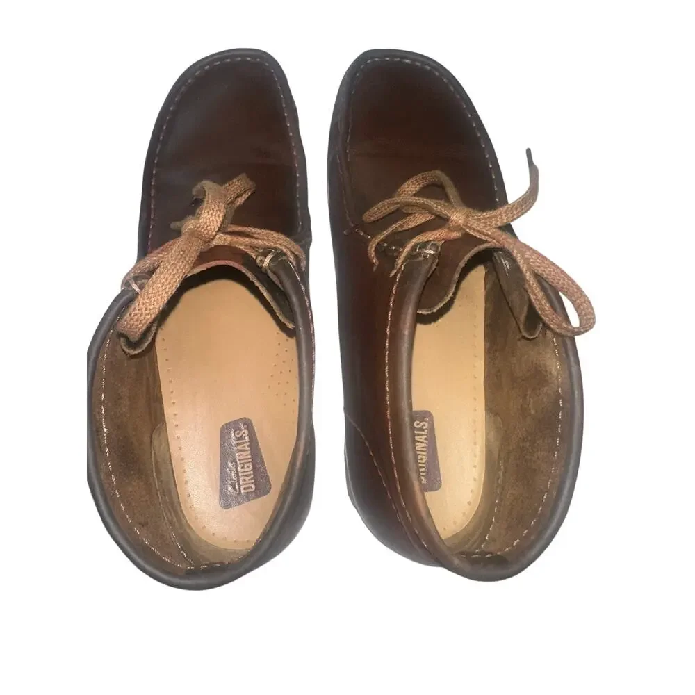 Clarks Originals Wallabee Boot Men’s US 11 Brown Leather Chukka Crepe Sole Lace